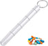 Drug Holder, Aluminum Alloy Waterproof Pill Key Chain Container with Key Ring for Daily Use (5 Cases)