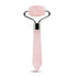 Mini Rose Quartz Face Roller - Improves Skin Tone & Blood Circulation, Reduces Under-Eye Puffiness & Dark Circles