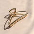 TANG SONG 4PCS Large Metal Hair Claw Clips for Women, Silver, Gold, Rose Gold, Black, Half Bun Hairpins