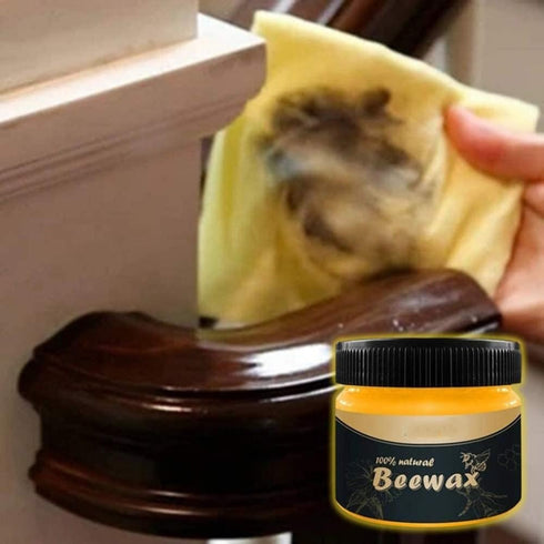 WenFeng Floors(2 Pack) Wood Seasoning Beeswax,Beeswax Furniture Polish,Natural Traditional Beeswax Polish Wood