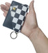 Stylish Black and White Envelope-Shaped Keychain for Birth Control Pills
