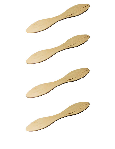 500 Count Wooden Biodegradable Tasting Spoons, 5 Inch Eco-Friendly Taster Spoons for Sampling Food, Ice Cream