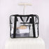 SxoSyo Large Clear Makeup Bags, Transparent Travel Toiletry Bag for Women, Bathroom Organizer with Handle (Silver Grey)