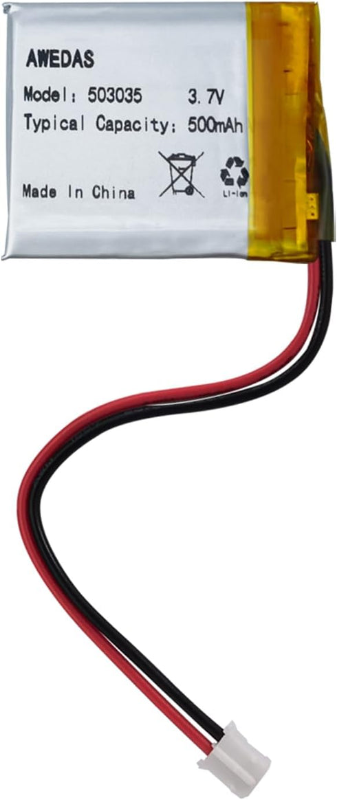 (3 Pack) 503035 Battery, 503035 Lipo Battery Compatible for Multiple Devices with PH 2.54 JST Connector