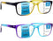 K KENZHOU 2 Pack Multifocus Reading Glasses for Men Women, Blue Light Blocking Readers & Computer Eyeglasses