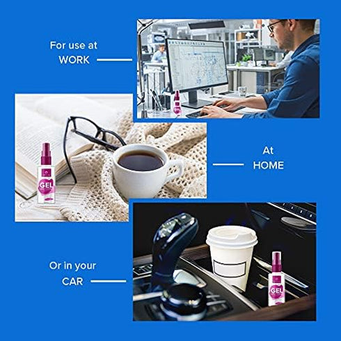 Gel Lens Cleaner Kit, (2) 2oz Eye Glasses Cleaner Gel Spray + (2) Microfiber Cleaning Cloths, Safe for All Lenses (4oz