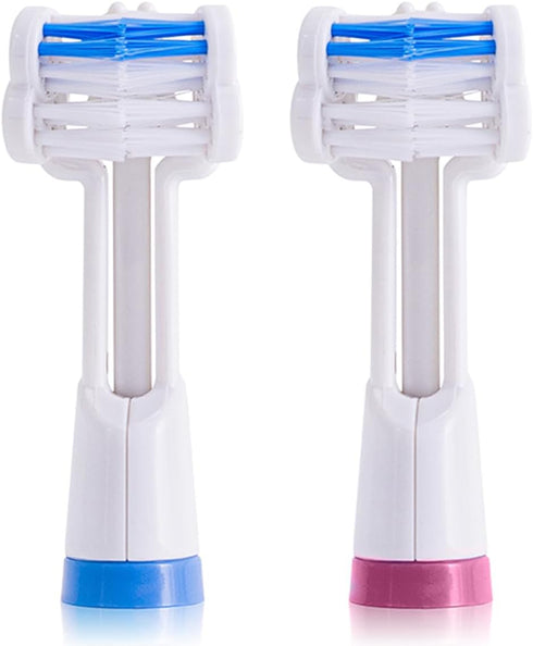 Triple Bristle Replacement Brush Head Refills, 2 Pack, Compatible with Triple Bristle Sonic Toothbrush, Color Changing