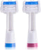 Triple Bristle Replacement Brush Head Refills, 2 Pack, Compatible with Triple Bristle Sonic Toothbrush, Color Changing