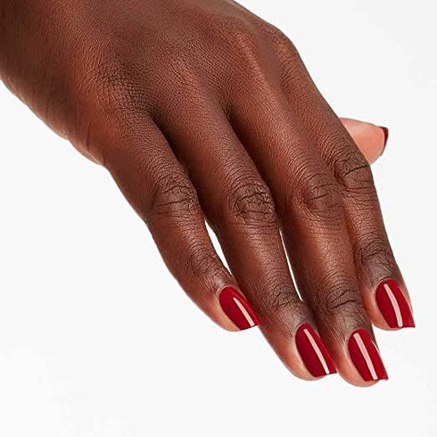 OPI Nail Lacquer Nail Polish | Dark Red Crème Opaque, Chip Resistant, Vegan, Fast Drying, Streak Free