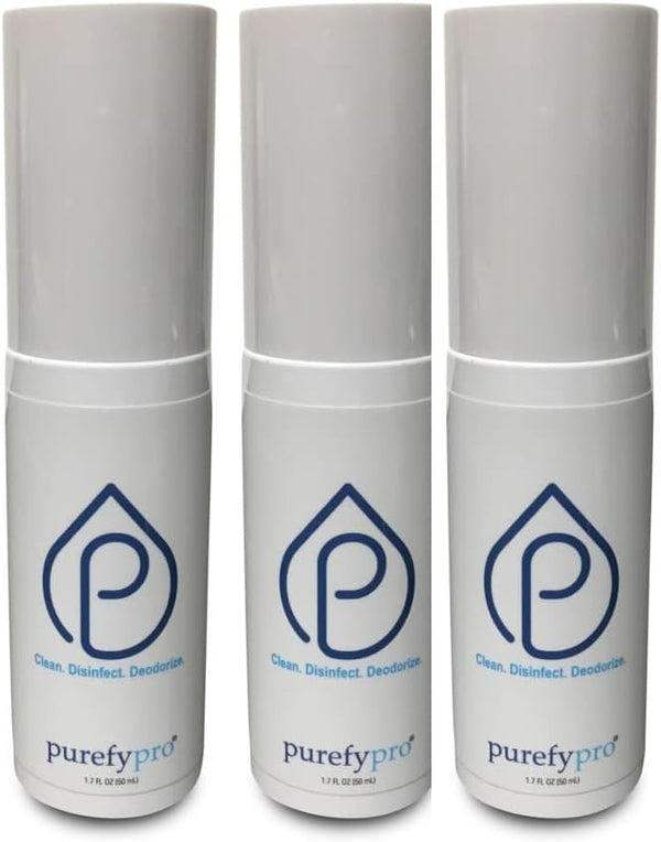 Purefypro Disinfectant Spray, 1.7oz, 3 Pack, Kills 99.9999% Germs, No Rinse, No Residue