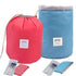 INVODA 2PCS Travel Cosmetic Bags - Barrel Makeup Bag, Portable Foldable Cases for Toiletry Bucket Organizer