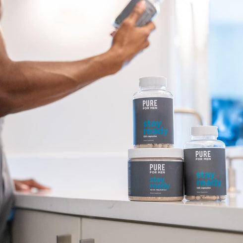 Pure for Men Original Cleanliness Fiber Supplement Powder | Promotes Digestive Regularity | 180 gm Vegan Blend