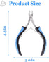 IVON Cuticle Trimmer, Professional Non-Slip Stainless Steel Nipper, Blue