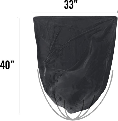 33 Gallon Trash Bags, 50 Count, Black Garbage Bags, Multi-purpose Trash Can Liners