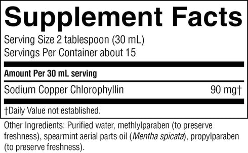 Immunity 16 Oz Nature's Sunshine Liquid Chlorophyll - Support, Detox & Cleanse, Chlorophyll Liquid Drops with Spearmint