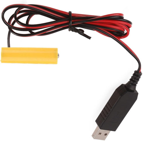 USB 5V to 1.5V AA Battery Eliminators, USB Power Supply Cable to Replace 1x 1.5V AA Battery