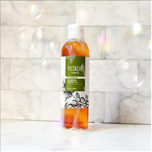 Pistaché Skincare Pistachio Oil Cleansing Shower Oil - 8.1 oz - Moisturizing and Nourishing