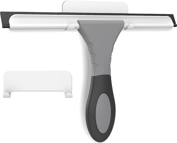 Detachable Silicon Shower Squeegee for Glass, Door, Mirror, Windows & Tile Walls, Portable Clean Tools with Hook &