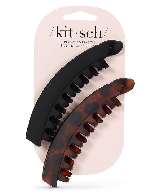 Kitsch Large Banana Hair Clips for Women, Cute Clips for Girls, Big Claw Clips for Thick & Thin Hair, 2pc