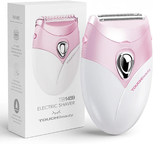 TOUCHBeauty Body Hair Shaver for Women, Pink Wet/Dry Hair Removal for Body/Leg/Bikini Travel