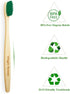 Virgin Forest Bamboo Toothbrush, Biodegradable Eco-Friendly Natural Wooden Toothbrushes, Vegan Organic Bamboo Charcoal,