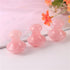 QYLHH 2 Set Pcs Rose Quartz Jade Mushroom Hot Massage Stones Warm Rocks Kit for Facial SPA Pink