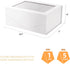 PACKQUEEN White Gift Box with Window, 9x6.5x3.8 Inches, Clear Gift Box with Ribbon and Card