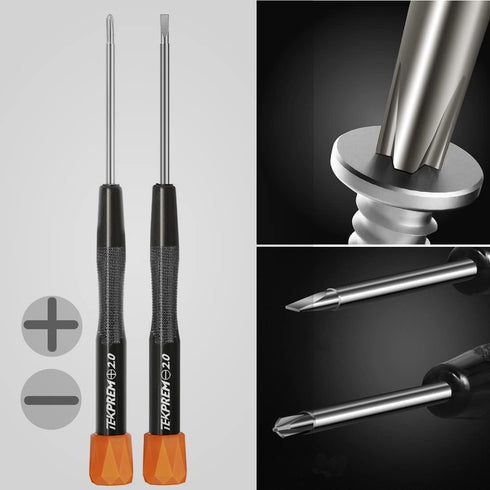 TEKPREM Magnetic Eyeglass Repair Tool Kit, Screwdriver Set with Screws, Nose Pads, and Tweezers