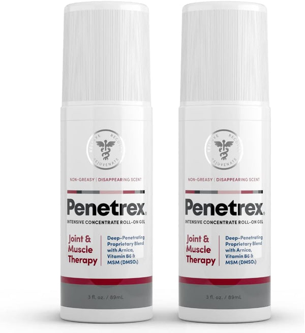 Penetrex Joint & Muscle Therapy Gel - 3oz Roll On for Back, Neck, Hands, Feet, Premium Whole Body Rub (2-Pack)