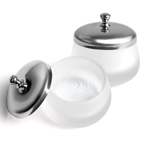 TOROKOM 2Pcs Dappen Dish Glass Monomer Dish with Lid for Acrylic Nails, Liquid Powder Holder, Matte Damping Dish