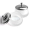 TOROKOM 2Pcs Dappen Dish Glass Monomer Dish with Lid for Acrylic Nails, Liquid Powder Holder, Matte Damping Dish