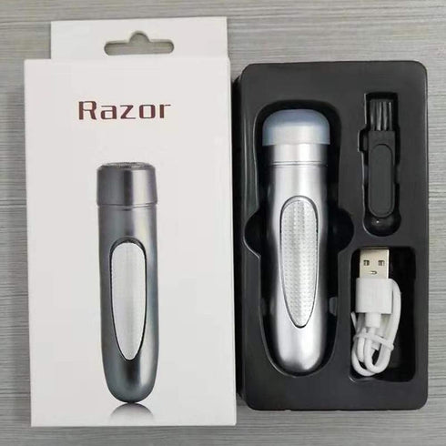 Men's Mini Single Head Electric Razor, Manual Face Shaver for Men