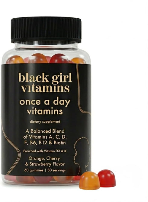 Black Girl Vitamins Once a Day - Womens Multivitamin Gummy - Vitamin