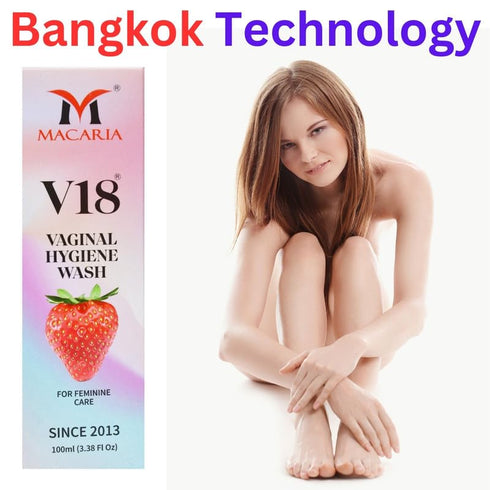 MACARIA V18 Women's Intimate Cleanser - pH Balanced Hygiene Wash