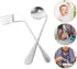 Utensils Angled Fork Spoon Set, Adaptive Self Eating Utensils for Adults and Elderly Patients
