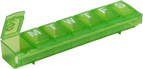 EZY DOSE Weekly Pill Case, 7-Day Medicine Planner, Large Locking Compartments, BPA Free