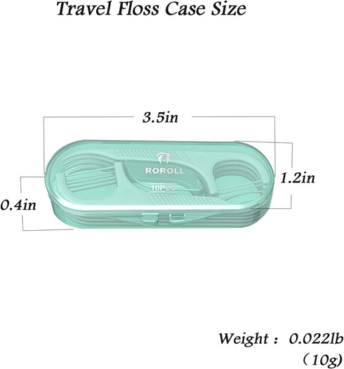 Holy Rose Dental Floss Dispenser 2 Box, 196 Count Floss Picks Micro Portable Case for Clean Teeth, Travel, Family