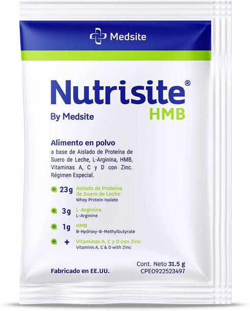 Nutrisite HMB, Special Medical Purpose Food, 31.5 G (1.11 Oz), Modular Powdered Formula with Whey Protein Isolate,