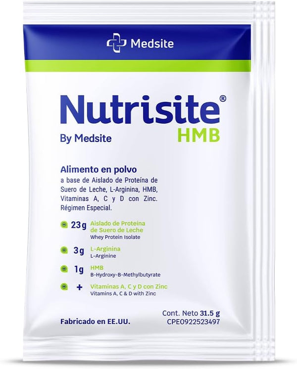 Nutrisite HMB, Special Medical Purpose Food, 31.5 G (1.11 Oz), Modular Powdered Formula with Whey Protein Isolate,