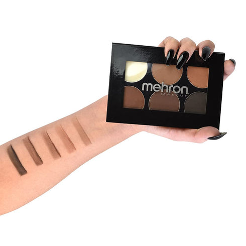 Mehron Pro Brow Palette with Pressed Powders and Pomade