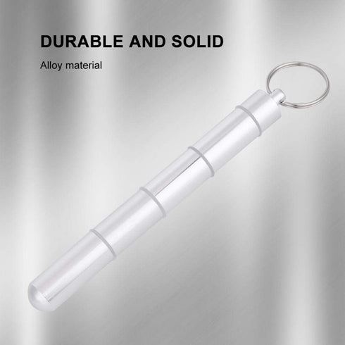 Metal Pill Case Travel Container, Mini Portable Pill Box Organizer Keychain, Waterproof Medicine Holder with Key Chain