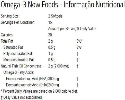NOW Foods Omega-3 Softgels, 100 Count for Heart Health