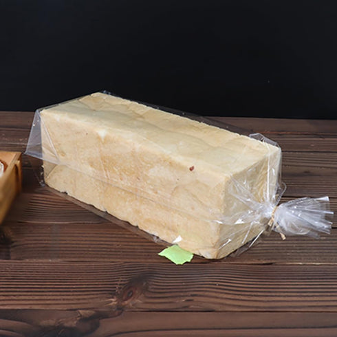 UUYYEO 100 27 65 12cm Packaging Pcs x x Clear Plastic Bread Bags with Ties Bread Loaf Bags for Homemade Bread