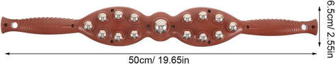 Massage Roller Tool with Metal Balls, Manual Back Massager for Neck and Shoulder Relaxation, Handheld Meridian Roller