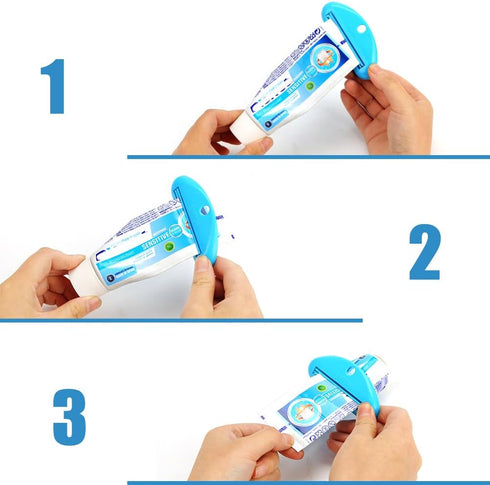 LoveInUsa Toothpaste Tube Squeezer Dispenser, 4 Pack Hanging Clips Holder Rolling Squeezer