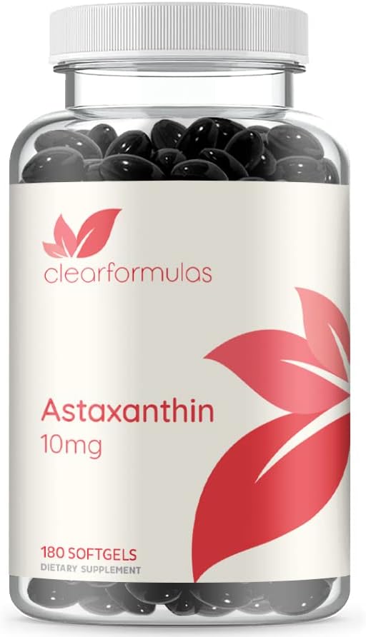 Astaxanthin Supplement 10mg, ClearFormulas Max Strength 180 Softgels