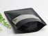 50pcs Black Kraft Paper Stand Up Pouches, 7x10inch Ziplock Food Storage Bags with Matte Window