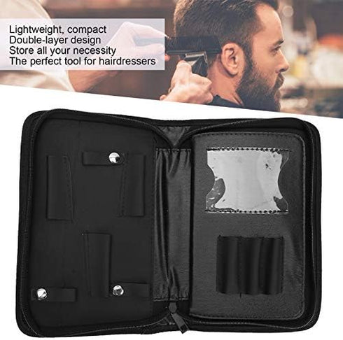 Scissors Storage Bag - Hair Stylist Scissor Holder Pouch PU Leather Salon Scissors Waterproof Hairdressing Tool Storage