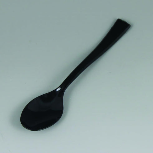 Maryland Black Tiny Tasters Mini Spoons - 3.75" (Pack of 50) - Premium BPA-Free Plastic Appetizer Spoons - Perfect for Chic Tasting Parties, Elegant Hors d'oeuvres & More!