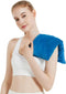 Microwavable Heating Pad with Washable Cover, 8 x 18 for Neck and Shoulders, Moist Heat Compress for Joints (Light Blue)